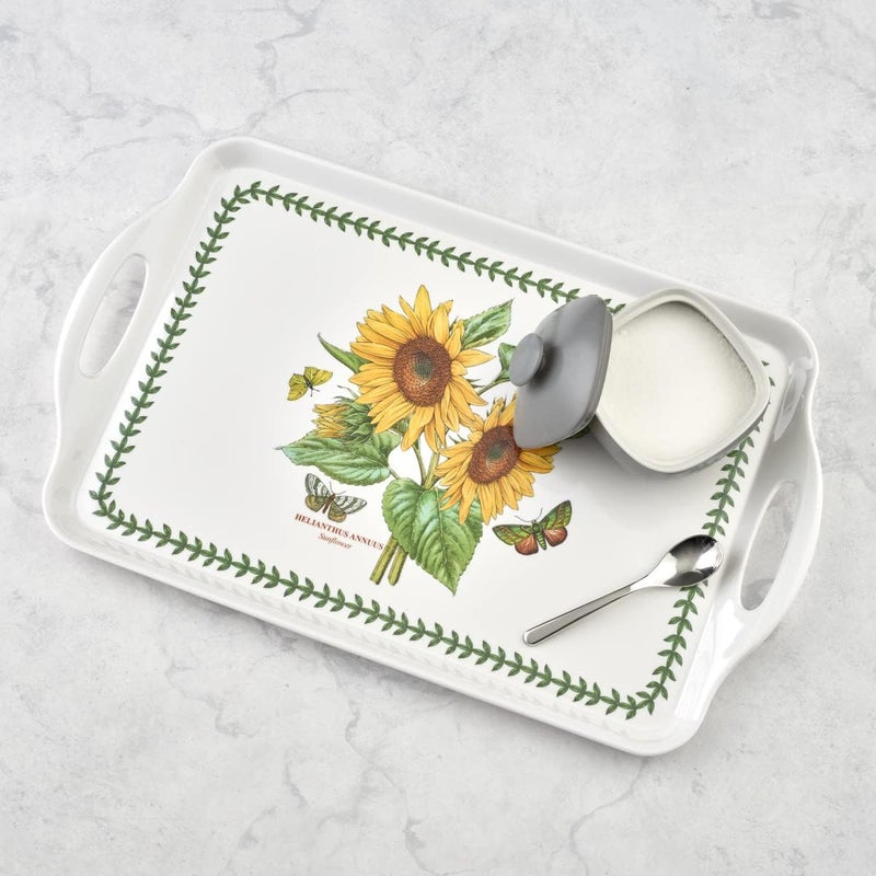 Pimpernel Botanic Garden Sandwich Tray, Sunflower Motif - Melamine Serving Platter with Handles for Indoor & Outdoor Use - Decorative Servware for Brunch & Coffee Tray, Dishwasher Safe (19" x 11.6") - Image 4